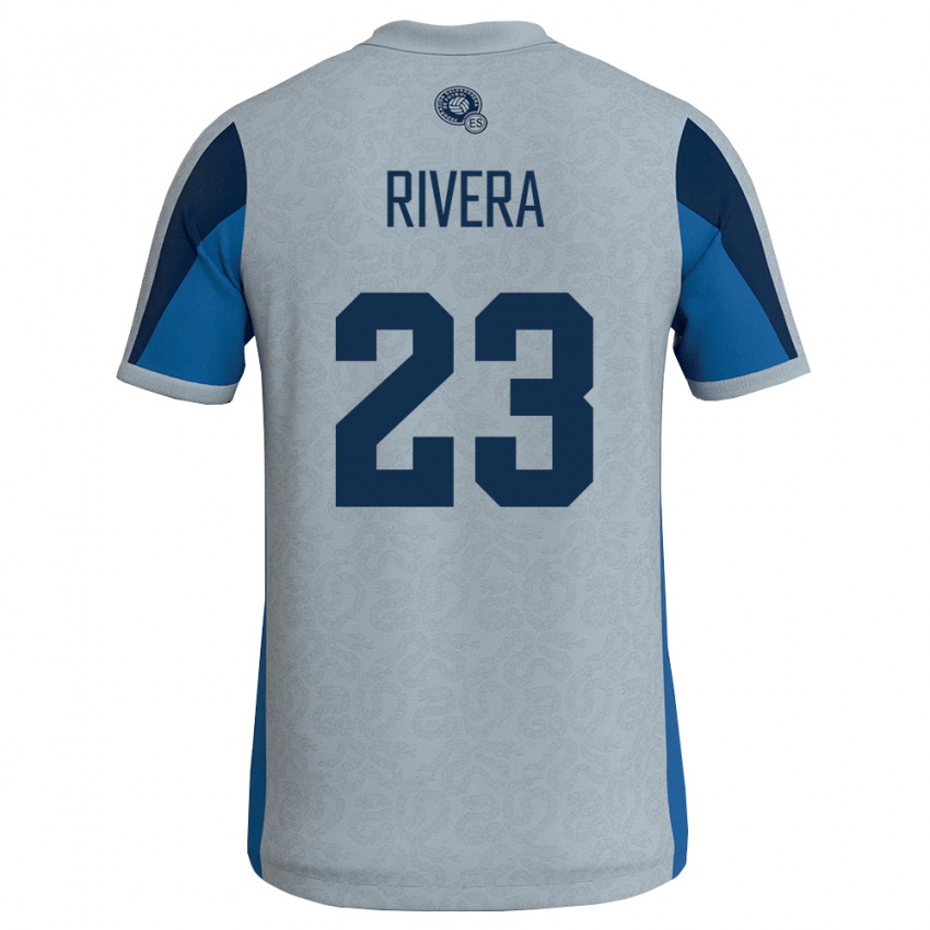 נשים אל סלוודור Noel Rivera #23 לבן כחול שמיים הרחק ג'רזי 26-28 חולצה קצרה