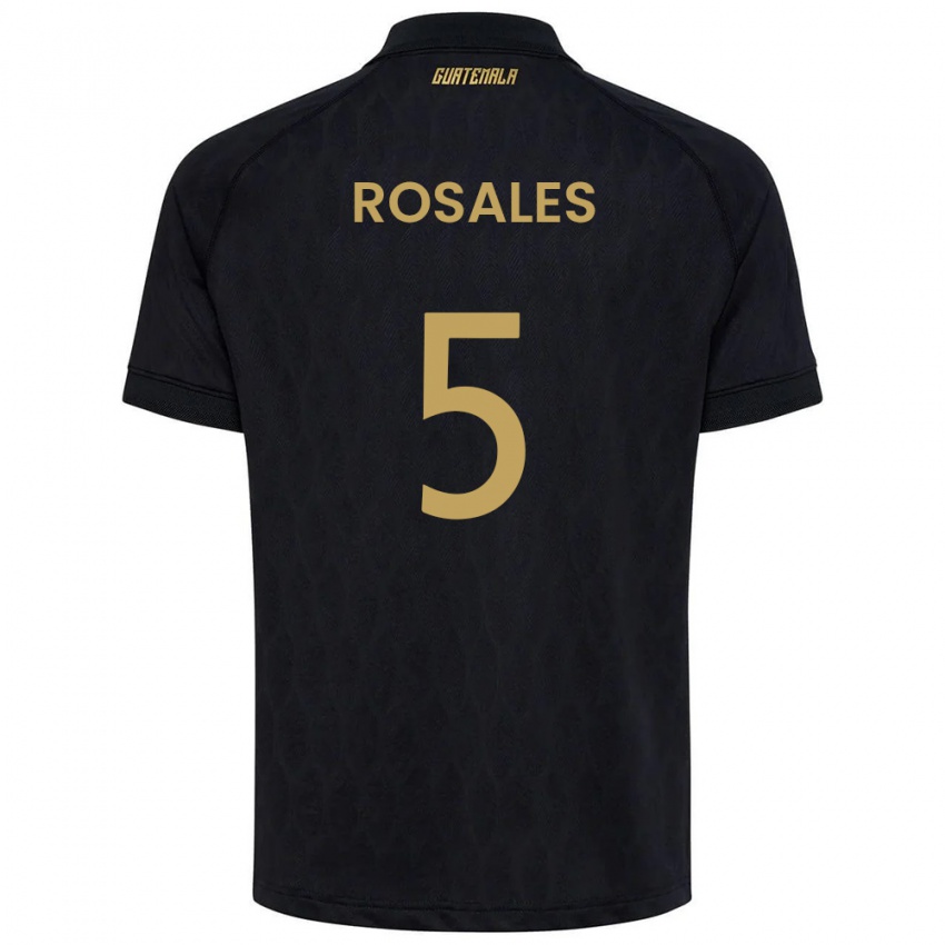 נשים גואטמלה José Rosales #5 שחור כחול שמיים לבן הרחק ג'רזי 26-28 חולצה קצרה