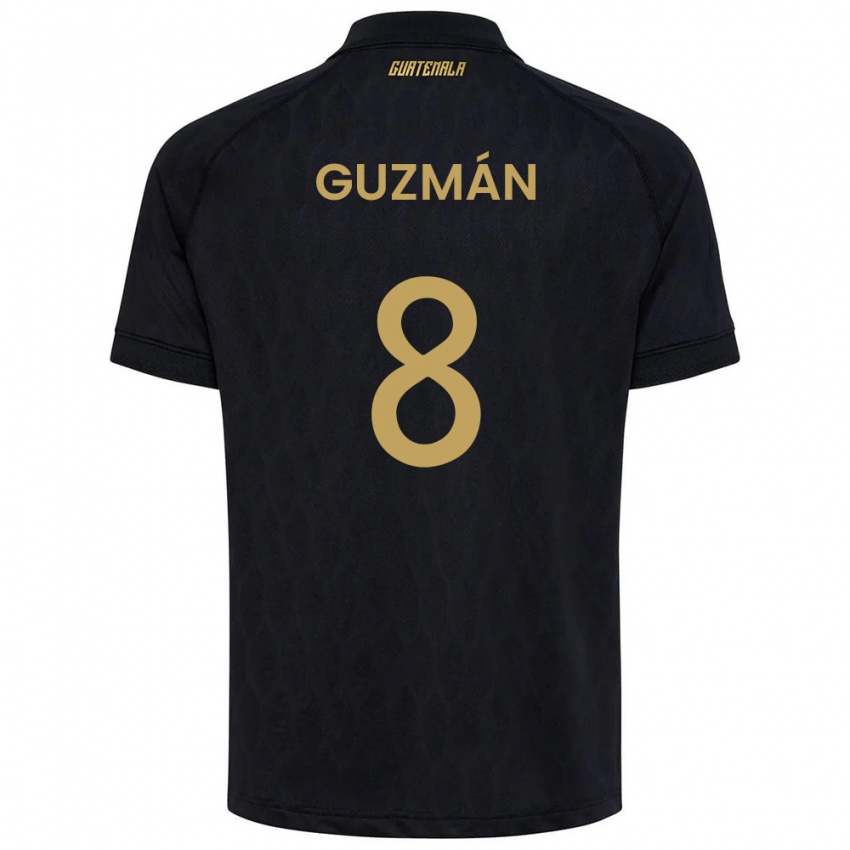 נשים גואטמלה Francisco Guzmán #8 שחור כחול שמיים לבן הרחק ג'רזי 26-28 חולצה קצרה