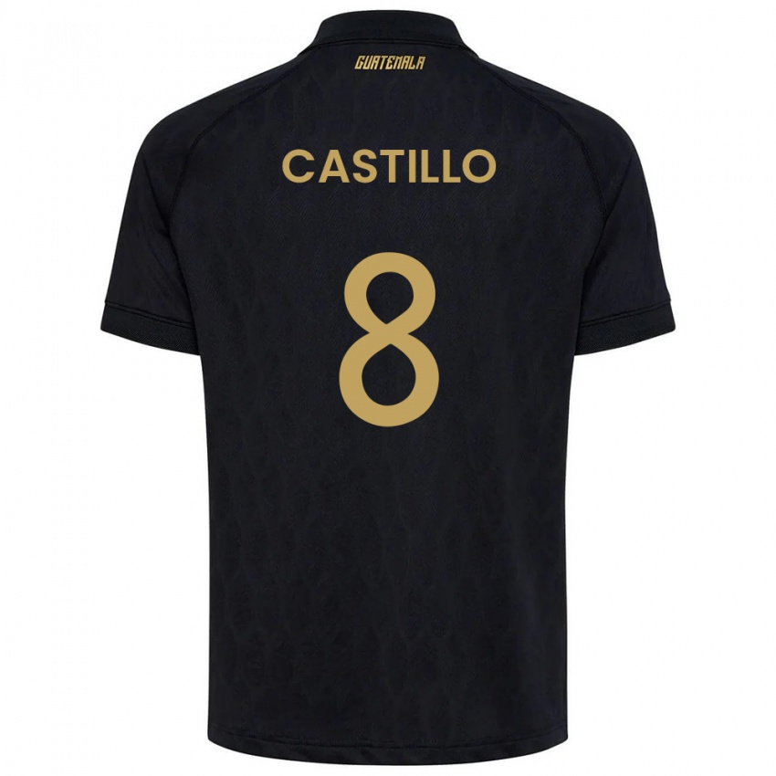 נשים גואטמלה Adrián Castillo #8 שחור כחול שמיים לבן הרחק ג'רזי 26-28 חולצה קצרה