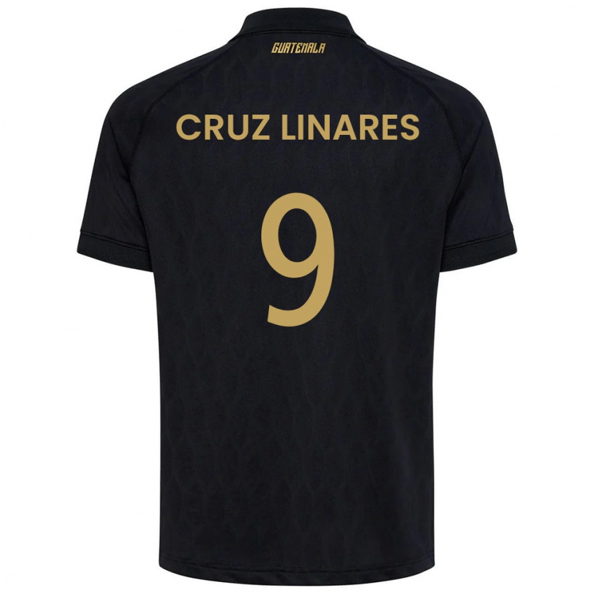 נשים גואטמלה Raúl Cruz Linares #9 שחור כחול שמיים לבן הרחק ג'רזי 26-28 חולצה קצרה