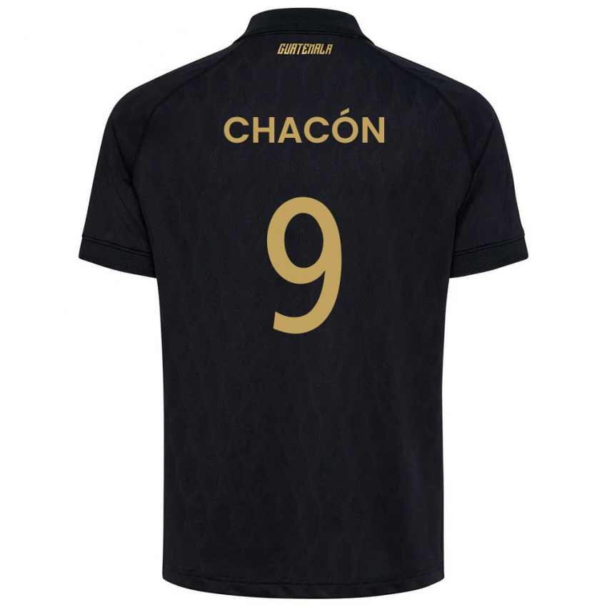 נשים גואטמלה Hensen Chacón #9 שחור כחול שמיים לבן הרחק ג'רזי 26-28 חולצה קצרה