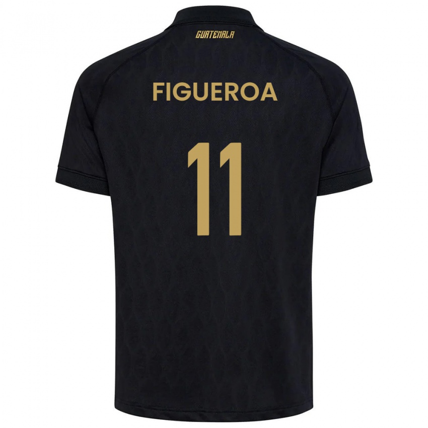 נשים גואטמלה Rudy Figueroa #11 שחור כחול שמיים לבן הרחק ג'רזי 26-28 חולצה קצרה