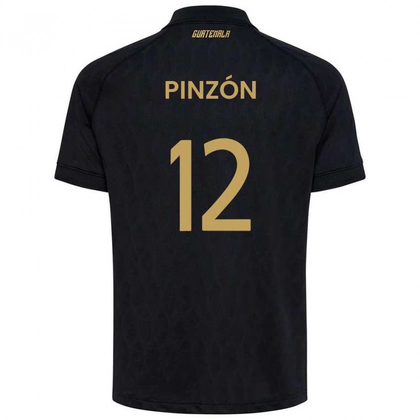 נשים גואטמלה Alex Pinzón #12 שחור כחול שמיים לבן הרחק ג'רזי 26-28 חולצה קצרה