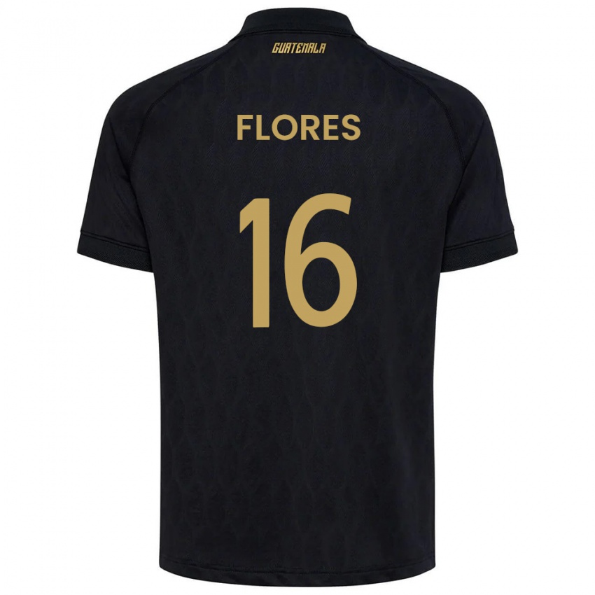 נשים גואטמלה Kleverson Flores #16 שחור כחול שמיים לבן הרחק ג'רזי 26-28 חולצה קצרה