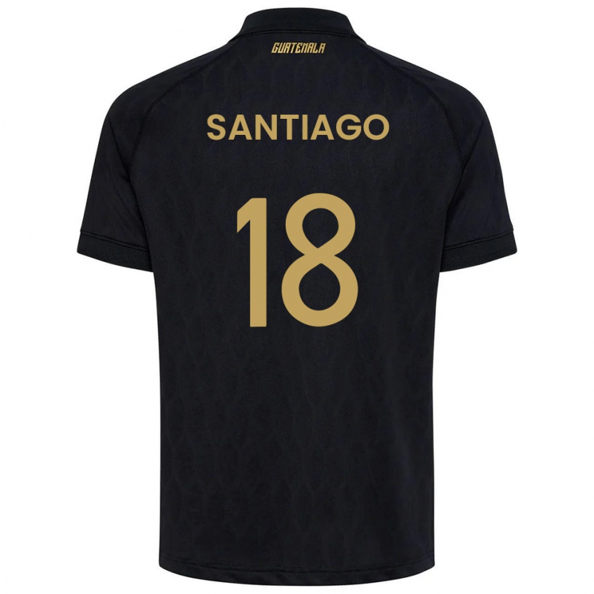 נשים גואטמלה Taylor Santiago #18 שחור כחול שמיים לבן הרחק ג'רזי 26-28 חולצה קצרה