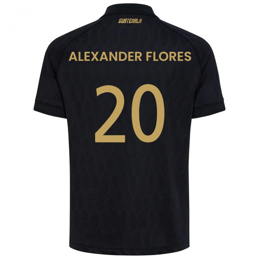 נשים גואטמלה Luis Alexander Flores #20 שחור כחול שמיים לבן הרחק ג'רזי 26-28 חולצה קצרה