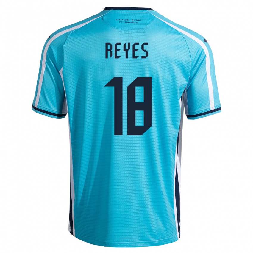 נשים הונדורס Heiner Reyes #18 כחול שמיים כהה הרחק ג'רזי 26-28 חולצה קצרה