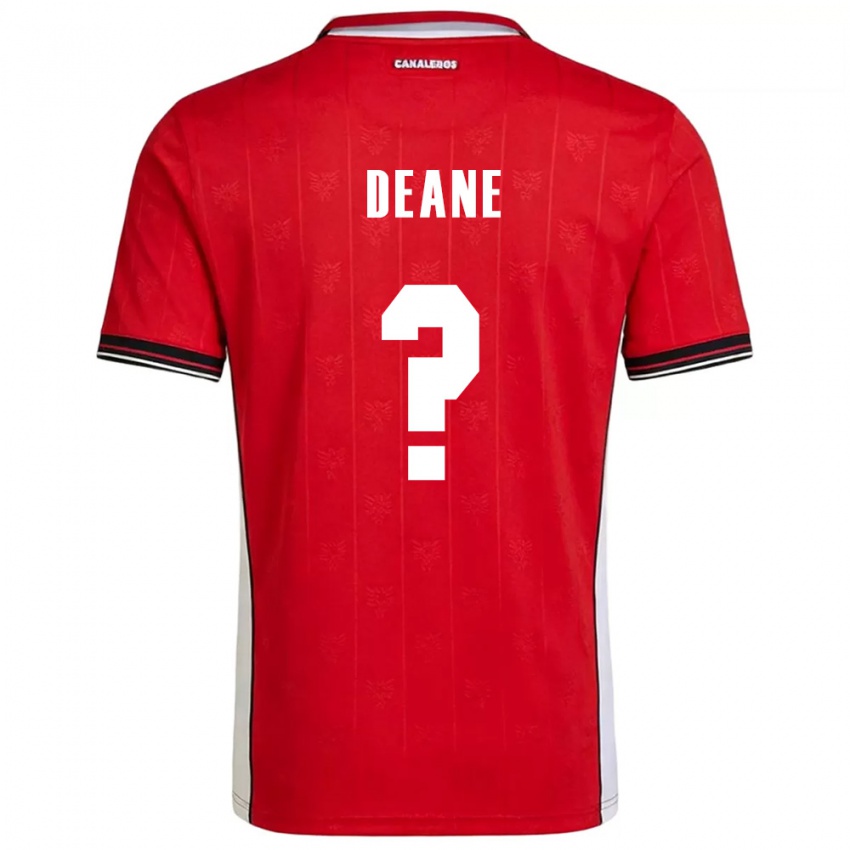 ילדים פנמה Sean Deane #0 אדום חום לבן ג'רזי ביתית 26-28 חולצה קצרה