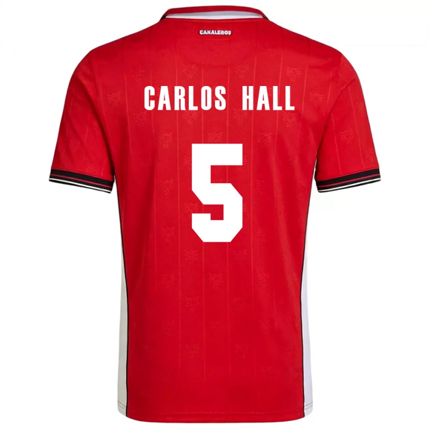 ילדים פנמה Juan Carlos Hall #5 אדום חום לבן ג'רזי ביתית 26-28 חולצה קצרה