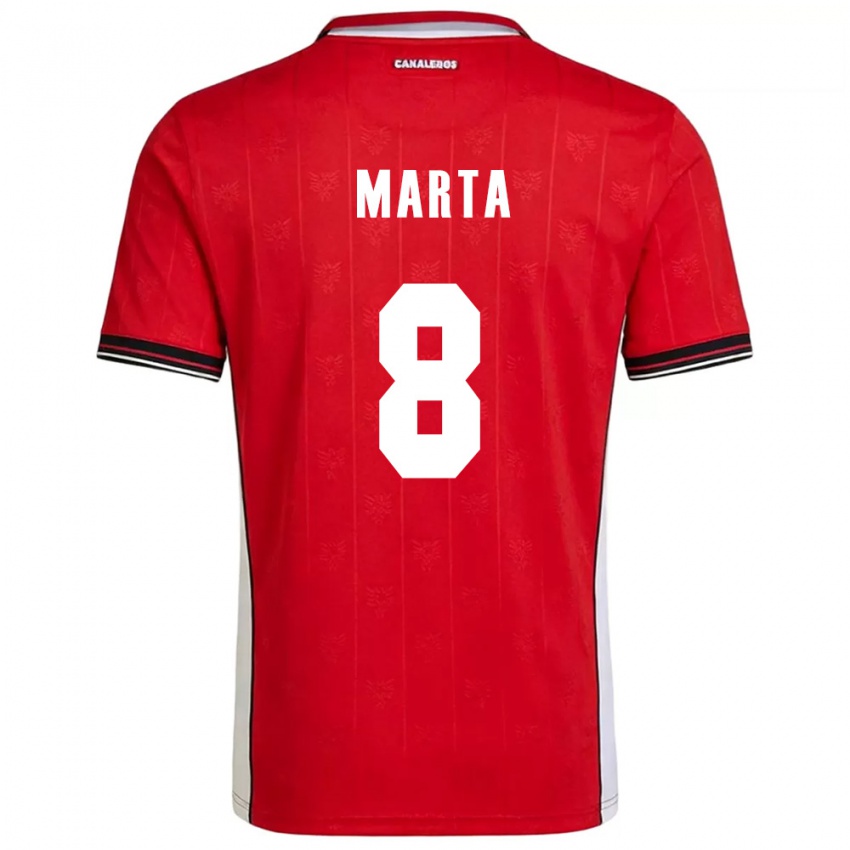 ילדים פנמה Aldair Marta #8 אדום חום לבן ג'רזי ביתית 26-28 חולצה קצרה