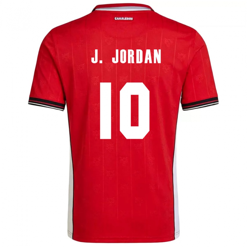 ילדים פנמה Jasio Jordan #10 אדום חום לבן ג'רזי ביתית 26-28 חולצה קצרה