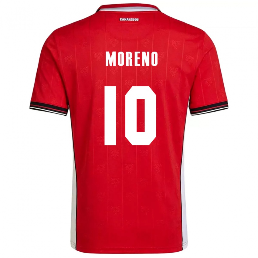 ילדים פנמה Éric Moreno #10 אדום חום לבן ג'רזי ביתית 26-28 חולצה קצרה
