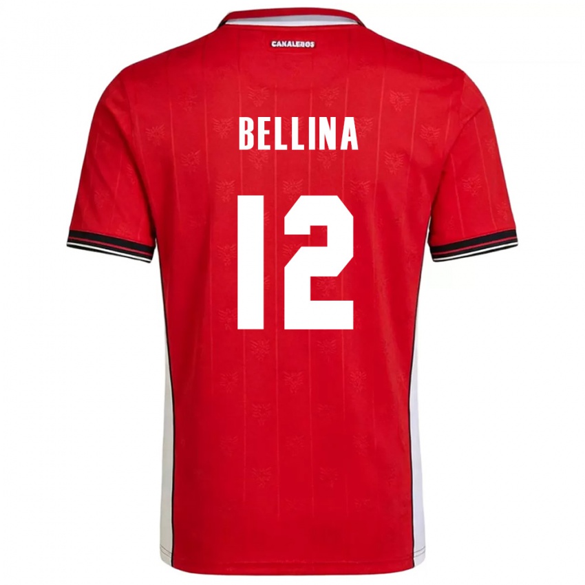 ילדים פנמה Lucca Bellina #12 אדום חום לבן ג'רזי ביתית 26-28 חולצה קצרה