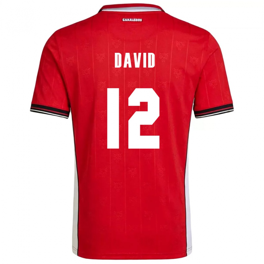 ילדים פנמה Said David #12 אדום חום לבן ג'רזי ביתית 26-28 חולצה קצרה