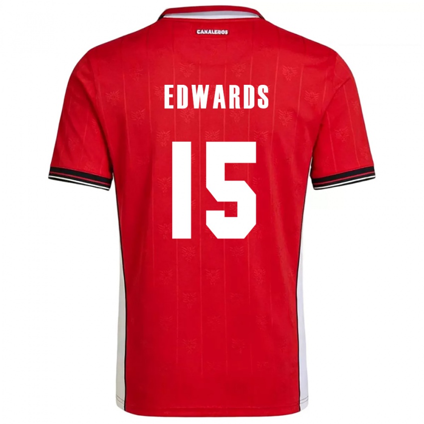 ילדים פנמה Emanuel Edwards #15 אדום חום לבן ג'רזי ביתית 26-28 חולצה קצרה