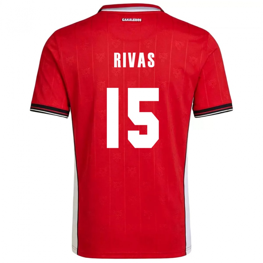 ילדים פנמה Karla Rivas #15 אדום חום לבן ג'רזי ביתית 26-28 חולצה קצרה