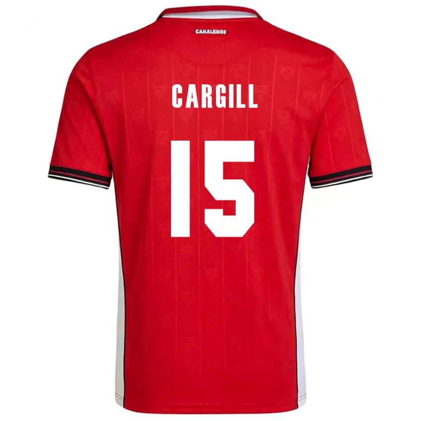 ילדים פנמה Nicole Cargill #15 אדום חום לבן ג'רזי ביתית 26-28 חולצה קצרה