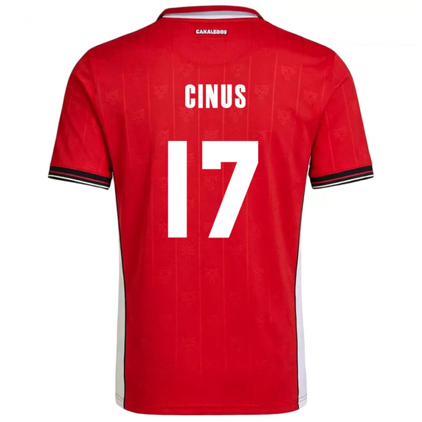 ילדים פנמה Dilan Cinus #17 אדום חום לבן ג'רזי ביתית 26-28 חולצה קצרה