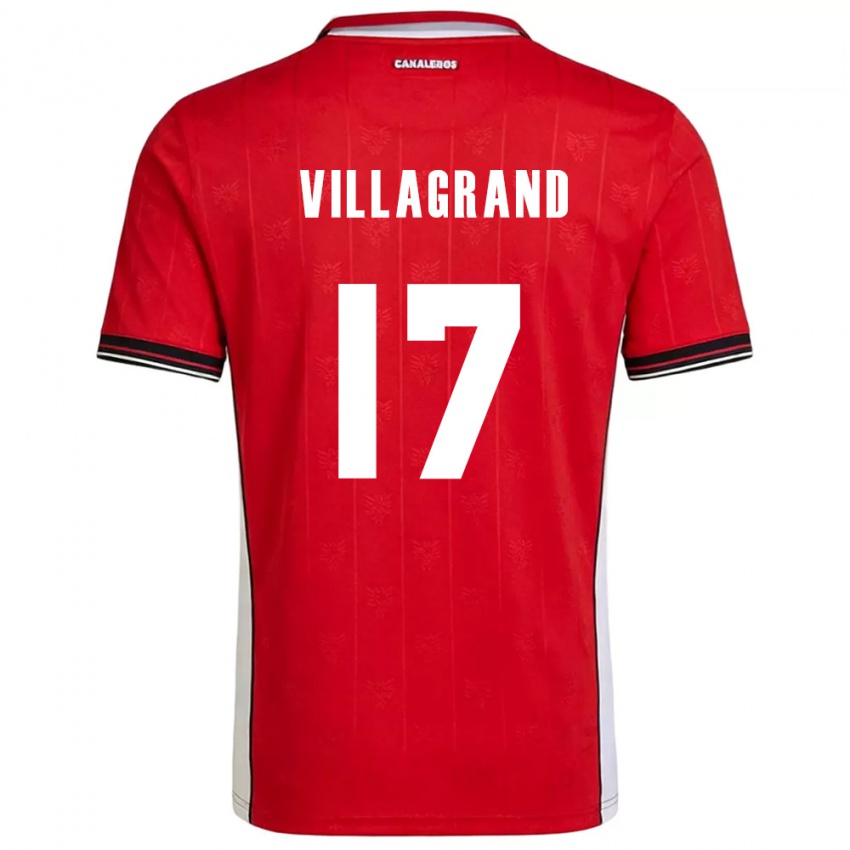 ילדים פנמה Gabriela Villagrand #17 אדום חום לבן ג'רזי ביתית 26-28 חולצה קצרה