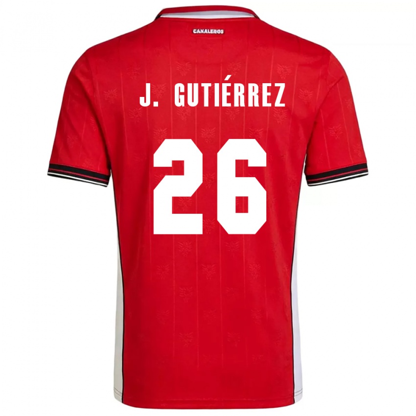 ילדים פנמה Jorge Gutiérrez #26 אדום חום לבן ג'רזי ביתית 26-28 חולצה קצרה