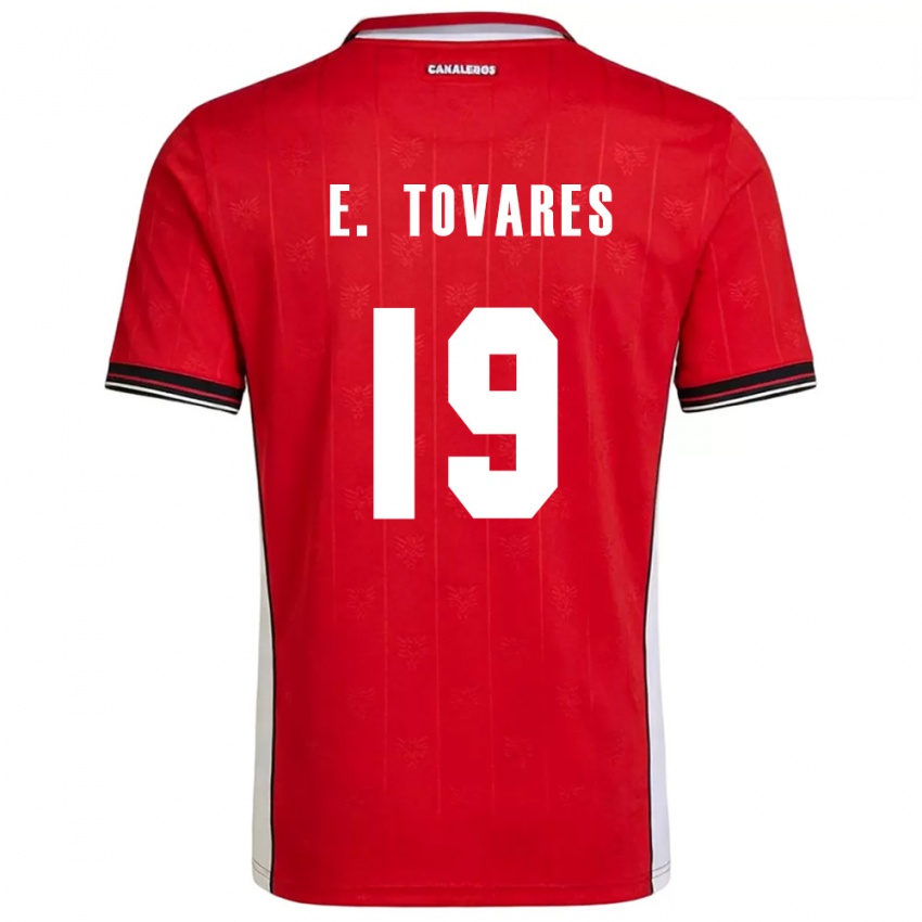 ילדים פנמה Edgardo Tovares #19 אדום חום לבן ג'רזי ביתית 26-28 חולצה קצרה