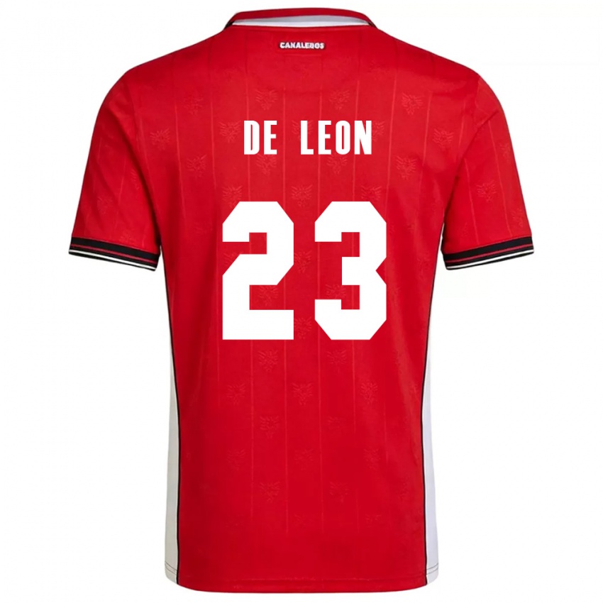 ילדים פנמה Yerenis De León #23 אדום חום לבן ג'רזי ביתית 26-28 חולצה קצרה