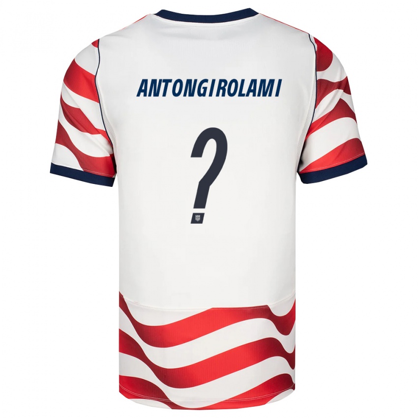 ילדים ארצות הברית Luca Antongirolami #0 אדום לבן שחור ג'רזי ביתית 26-28 חולצה קצרה