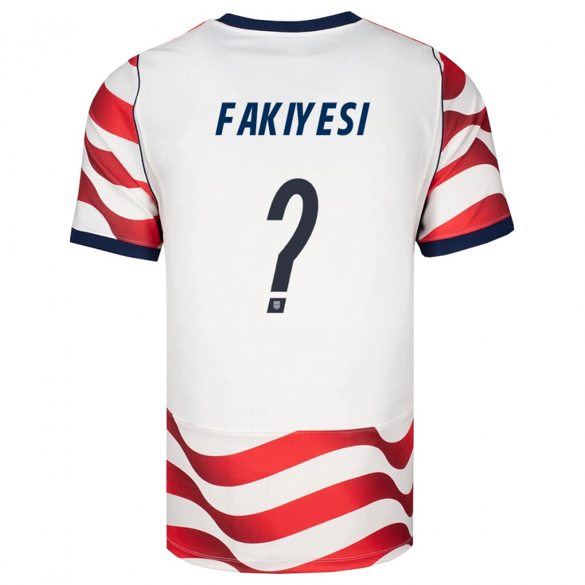 ילדים ארצות הברית Seyi Fakiyesi #0 אדום לבן שחור ג'רזי ביתית 26-28 חולצה קצרה