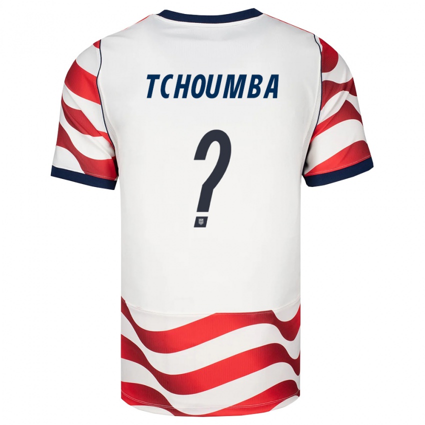 ילדים ארצות הברית Nathan Tchoumba #0 אדום לבן שחור ג'רזי ביתית 26-28 חולצה קצרה
