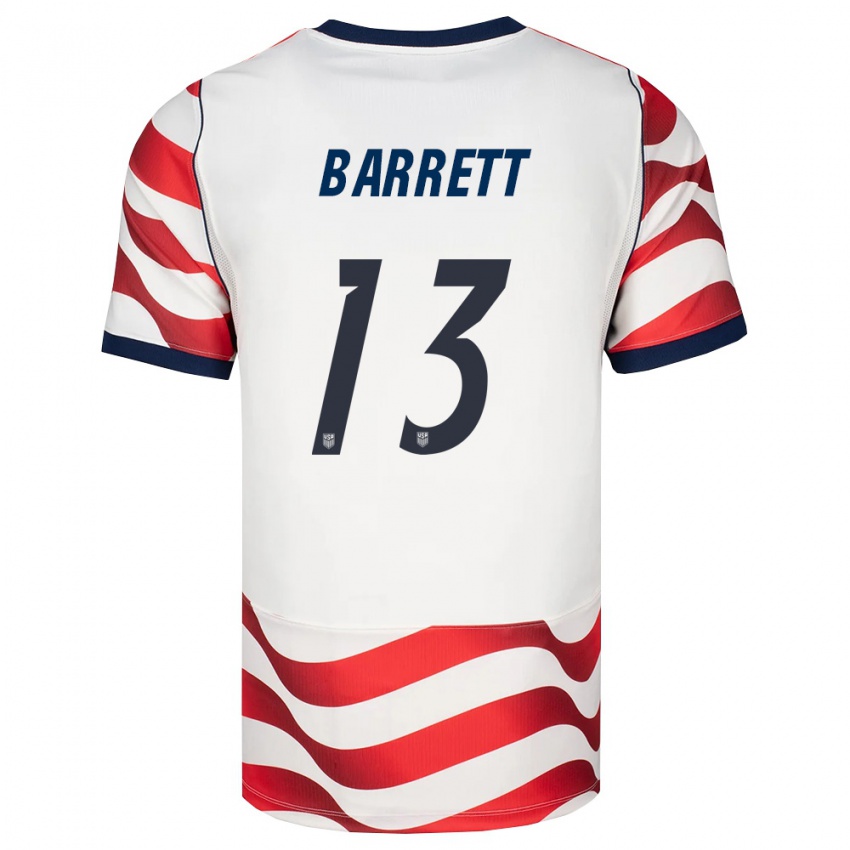 ילדים ארצות הברית Daniel Barrett #13 אדום לבן שחור ג'רזי ביתית 26-28 חולצה קצרה
