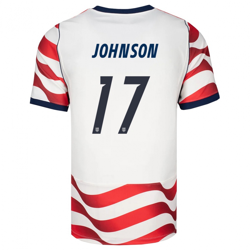 ילדים ארצות הברית Jamir Johnson #17 אדום לבן שחור ג'רזי ביתית 26-28 חולצה קצרה