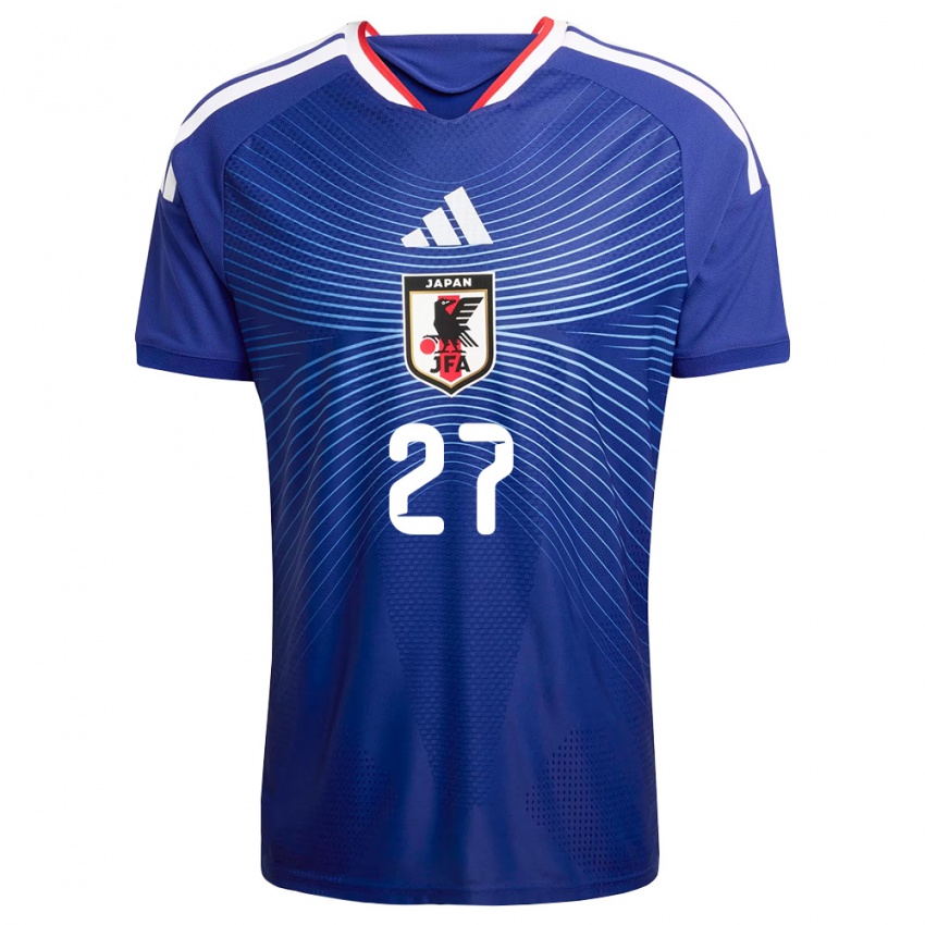 ילדים יַפָּן סומה שלג #27 כחול לבן אדום ג'רזי ביתית 26-28 חולצה קצרה