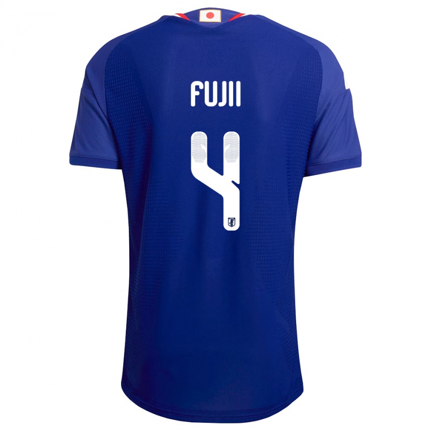 ילדים יַפָּן Shota Fujii #4 כחול לבן אדום ג'רזי ביתית 26-28 חולצה קצרה