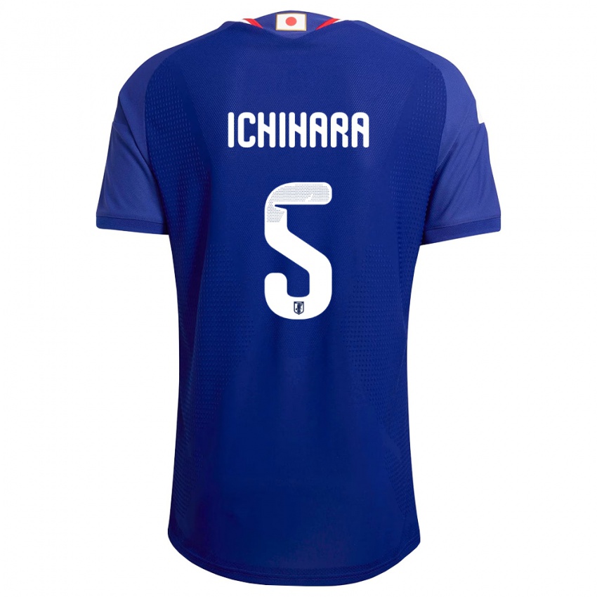 ילדים יַפָּן ריון איצ'יהארה #5 כחול לבן אדום ג'רזי ביתית 26-28 חולצה קצרה