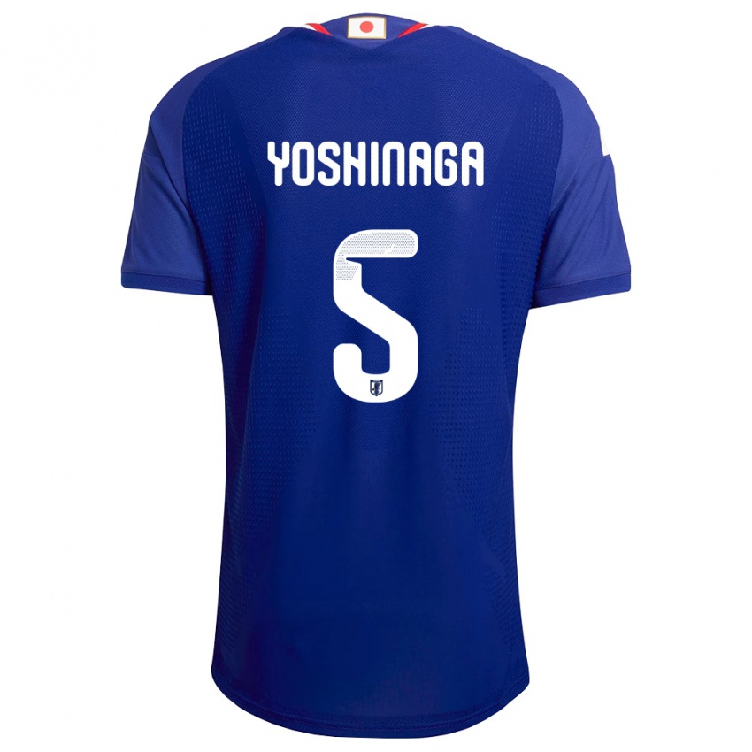 ילדים יַפָּן Yumeki Yoshinaga #5 כחול לבן אדום ג'רזי ביתית 26-28 חולצה קצרה