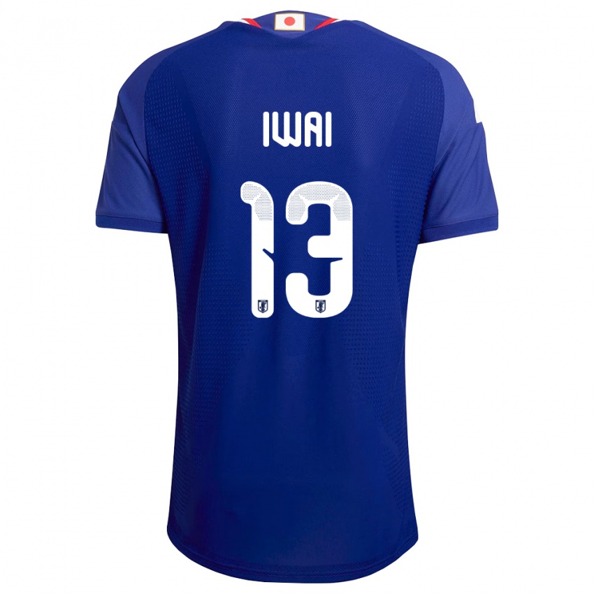 ילדים יַפָּן Yuta Iwai #13 כחול לבן אדום ג'רזי ביתית 26-28 חולצה קצרה