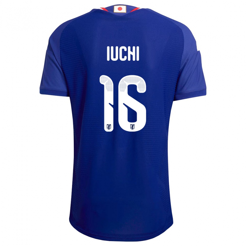 ילדים יַפָּן Yosuke Iuchi #16 כחול לבן אדום ג'רזי ביתית 26-28 חולצה קצרה
