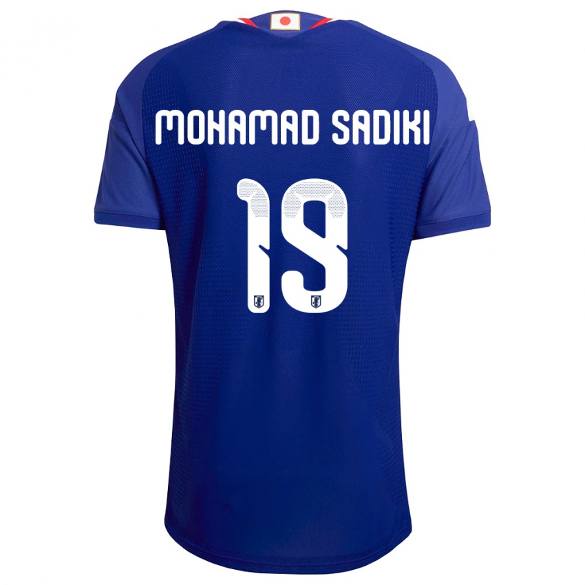 ילדים יַפָּן מוחמד סאדיקי וייד #19 כחול לבן אדום ג'רזי ביתית 26-28 חולצה קצרה