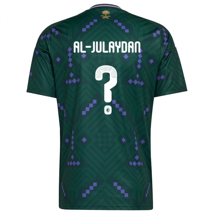 ילדים ערב הסעודית Ahmed Al-Julaydan #0 ירוק סגול לבן ג'רזי ביתית 26-28 חולצה קצרה