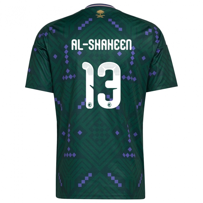 ילדים ערב הסעודית Ayed Al-Shaheen #13 ירוק סגול לבן ג'רזי ביתית 26-28 חולצה קצרה