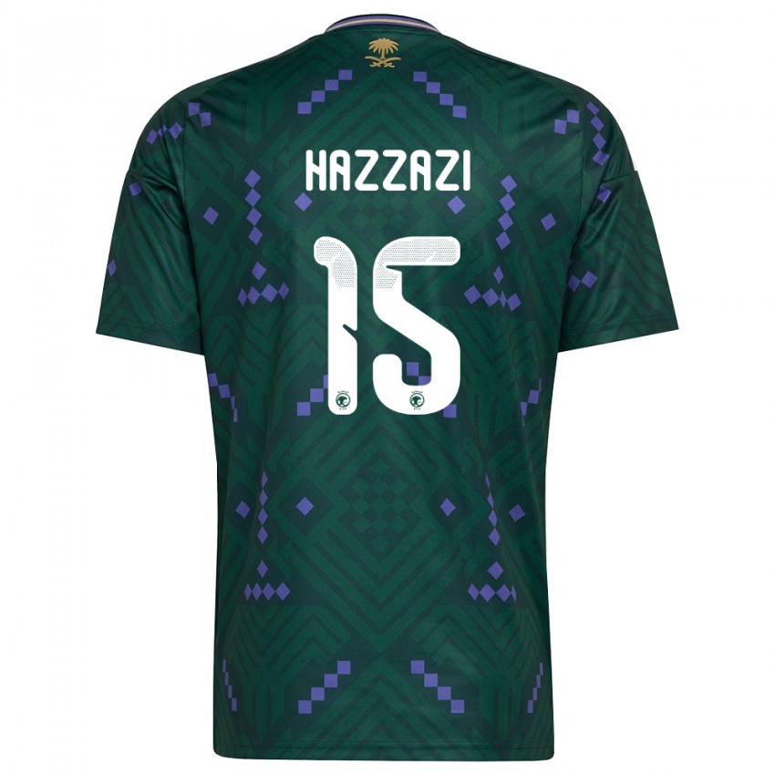 ילדים ערב הסעודית מוחמד חזזי #15 ירוק סגול לבן ג'רזי ביתית 26-28 חולצה קצרה