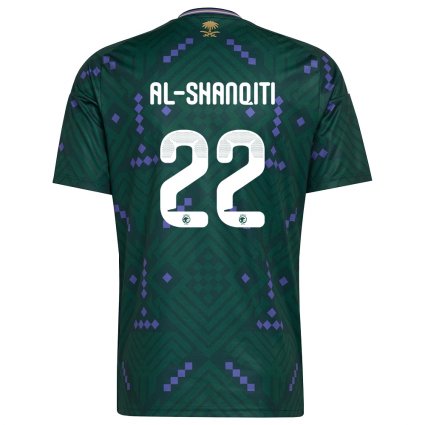 ילדים ערב הסעודית Hamed Al-Shanqiti #22 ירוק סגול לבן ג'רזי ביתית 26-28 חולצה קצרה