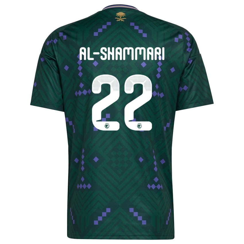 ילדים ערב הסעודית Affas Al-Shammari #22 ירוק סגול לבן ג'רזי ביתית 26-28 חולצה קצרה