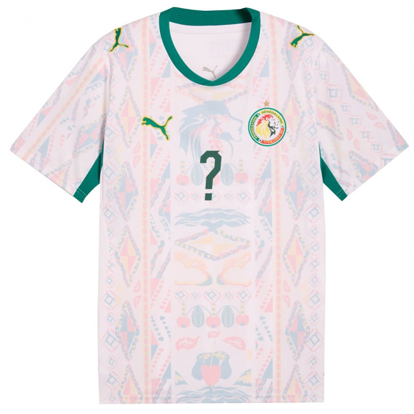 ילדים סנגל שייח אנדויה #0 לבן ירוק צהוב ג'רזי ביתית 26-28 חולצה קצרה