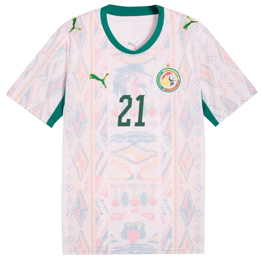 ילדים סנגל Norbert Gomis #21 לבן ירוק צהוב ג'רזי ביתית 26-28 חולצה קצרה