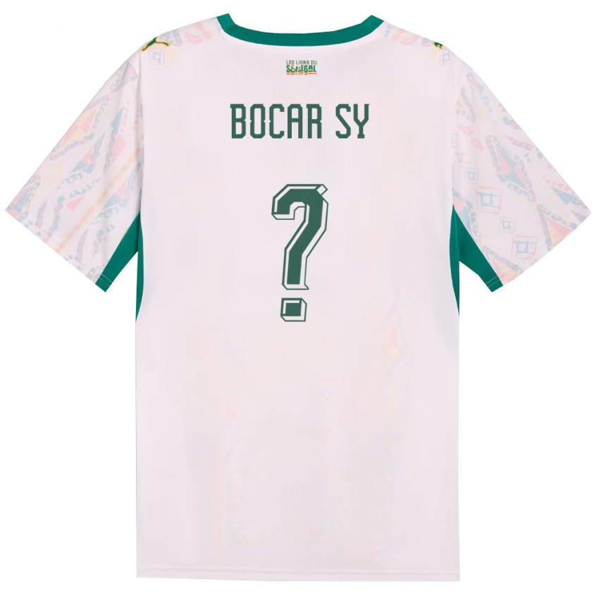 ילדים סנגל Illa Bocar Sy #0 לבן ירוק צהוב ג'רזי ביתית 26-28 חולצה קצרה