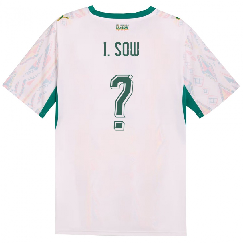 ילדים סנגל איברהימה סו #0 לבן ירוק צהוב ג'רזי ביתית 26-28 חולצה קצרה