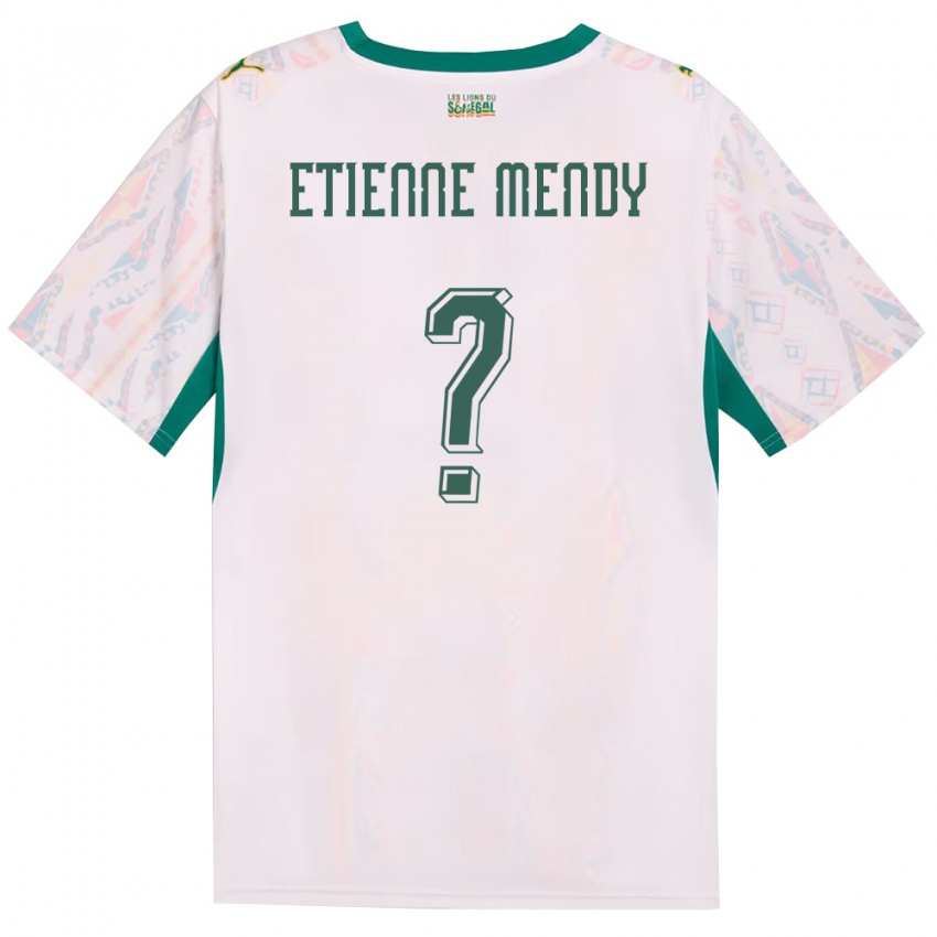 ילדים סנגל אטיין מנדי #0 לבן ירוק צהוב ג'רזי ביתית 26-28 חולצה קצרה