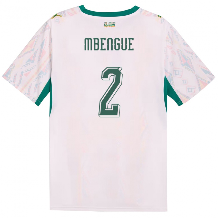 ילדים סנגל למין אמבנגה #2 לבן ירוק צהוב ג'רזי ביתית 26-28 חולצה קצרה